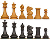 Morphy 1850 Antique Reproduction - Ebony & Antiqued Boxwood Pieces - 4.4" King