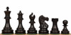 Deluxe Old Club Staunton Chess Set Ebonized Pieces 3.25" King