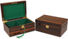 Macassar Ebony Prestige Chess  Piece Box with Green Baize Lining - Large