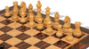 German Knight Prestige Chess Set - Ebonized & Boxwood Pieces - Macassar Ebony & Bird's-Eye Maple Chess Board - 3.25" King