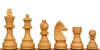 German Knight Prestige Chess Set - Ebonized & Boxwood Pieces - Macassar Ebony & Bird's-Eye Maple Chess Board - 3.25" King