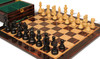French Lardy Staunton Chess Set - Ebonized & Boxwood Pieces - Macassar & Bird's-Eye Maple Board & Box - 3.75" King