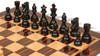 French Lardy Staunton Chess Set - Ebonized & Boxwood Pieces - Macassar & Bird's-Eye Maple Board & Box - 3.75" King