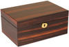 French Lardy Staunton Chess Set - Ebonized & Boxwood Pieces - Macassar & Bird's-Eye Maple Board & Box - 2.75" King
