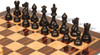 Parker Staunton Chess Set - Ebonized & Boxwood Pieces - Macassar & Bird's-Eye Maple Chess Board & Box - 3.25" King
