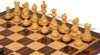 Parker Staunton Chess Set - Ebonized & Boxwood Pieces - Macassar & Bird's-Eye Maple Chess Board - 3.75" King
