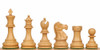 Deluxe Old Club Series Chess Set - Ebony & Boxwood Pieces - Macassar & Bird's-Eye Maple Chess Board & Box - 3.75" King