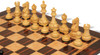 Deluxe Old Club Series Chess Set - Ebonized & Boxwood Pieces - Macassar & Bird's-Eye Maple Chess Board - 3.25" King