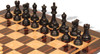Reykjavik Series Chess Set - Ebonized & Natural Boxwood Pieces - Macassar & Bird's-Eye Maple Chess Board - 3.75" King