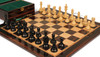 British Staunton Chess Set - Ebony & Boxwood Pieces - Macassar & Bird's-Eye Maple Chess Board & Box - 4" King