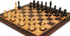 British Staunton Chess Set - Ebony & Boxwood Pieces - Macassar & Bird's-Eye Maple Chess Board & Box - 3.5" King