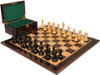 New Exclusive Series Chess Set - Ebonized & Natural Boxwood Pieces - Macassar & Bird's-Eye Maple Chess Board & Box - 3" King