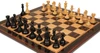 Fierce Knight Series Chess Set - Ebonized & Natural Boxwood Pieces - Macassar & Bird's-Eye Maple Chess Board - 4" King