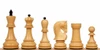 Zagreb Series Chess Set - Ebonized & Natural Boxwood Pieces - Macassar & Bird's-Eye Maple Chess Board & Box - 3.325" King