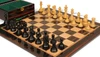Old English Classic Staunton Chess Set - Ebony & Boxwood Pieces - Macassar & Bird's-Eye Maple Chess Board & Box - 3.9" King