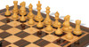 Old English Classic Staunton Chess Set - Ebonized & Natural Boxwood Pieces - Macassar & Bird's-Eye Maple Chess Board & Box - 3.9" King