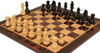 Queen's Gambit Chess Set - Ebonized & Natural Boxwood Pieces - Macassar & Bird's-Eye Maple Chess Board  - 3.75" King