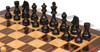Queen's Gambit Chess Set - Ebonized & Natural Boxwood Pieces - Macassar & Bird's-Eye Maple Chess Board  - 3.75" King