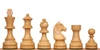 Queen's Gambit Chess Set - Ebonized & Natural Boxwood Pieces - Macassar & Bird's-Eye Maple Chess Board  - 3.75" King