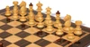 Vienna Coffee House Antique Reproduction Chess Set - Golden Rosewood & Boxwood Lacquered Pieces - Macassar & Bird's-Eye Maple Board - 4" King