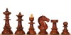 Vienna Coffee House Antique Reproduction Chess Set - Golden Rosewood & Boxwood Lacquered Pieces - Macassar & Bird's-Eye Maple Board - 4" King
