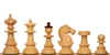 Vienna Coffee House Antique Reproduction Chess Set - Golden Rosewood & Boxwood Lacquered Pieces - Macassar & Bird's-Eye Maple Board - 4" King