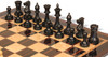 Cambridge Springs Antique Reprodruction Chess Set - Ebonized & Natural Boxwood Pieces - Macassar & Bird's-Eye Maple Chess Board & Box - 4" King