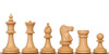 Cambridge Springs Antique Reprodruction Chess Set - Ebonized & Natural Boxwood Pieces - Macassar & Bird's-Eye Maple Chess Board & Box - 4" King
