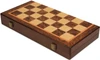 Walnut Burl & Maple Magnetic Travel Chess Set - 15.25"