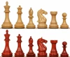Imperfect Fierce Knight Staunton Chess Set - Padauk & Boxwood Pieces - 3" King
