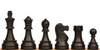 Deluxe Old Club Plastic Chess Set - Black & Ivory Pieces - 3.75" King