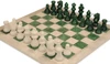 Scali Alabaster Chess Set - Green & White - 15"