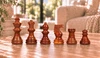 Scali Alabaster Chess Set - Brown & White - 15"