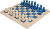 Scali Alabaster Chess Set with Storage Tray - Brown & White - 15"