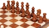Scali Alabaster Chess Set with Storage Tray - Brown & White - 15"