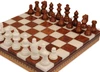 Scali Alabaster Chess Set with Storage Tray - Brown & White - 15"