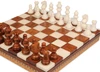 Scali Alabaster Chess Set with Storage Tray - Brown & White - 15"