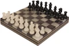 Scali Alabaster Chess Set with Storage Tray - Black & White - 15"