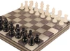 Scali Alabaster Chess Set with Storage Tray - Black & White - 15"