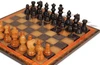 Scali Alabaster Chess Set with Deluxe Frame - Black & Agate - 15"