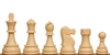 Deluxe Old Club Triple-Weighted Plastic Chess Set - Black & Ivory Pieces with Vinyl Rollup Board - Black