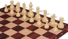 Deluxe Old Club Carry-All Triple-Weighted Plastic Chess Set - Black & Ivory Pieces with Rosewood & Maple Floppy Chess Board - Black Bag