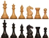 Fierce Knight Staunton Chess Set - Ebonized & Boxwood Pieces - 4" King