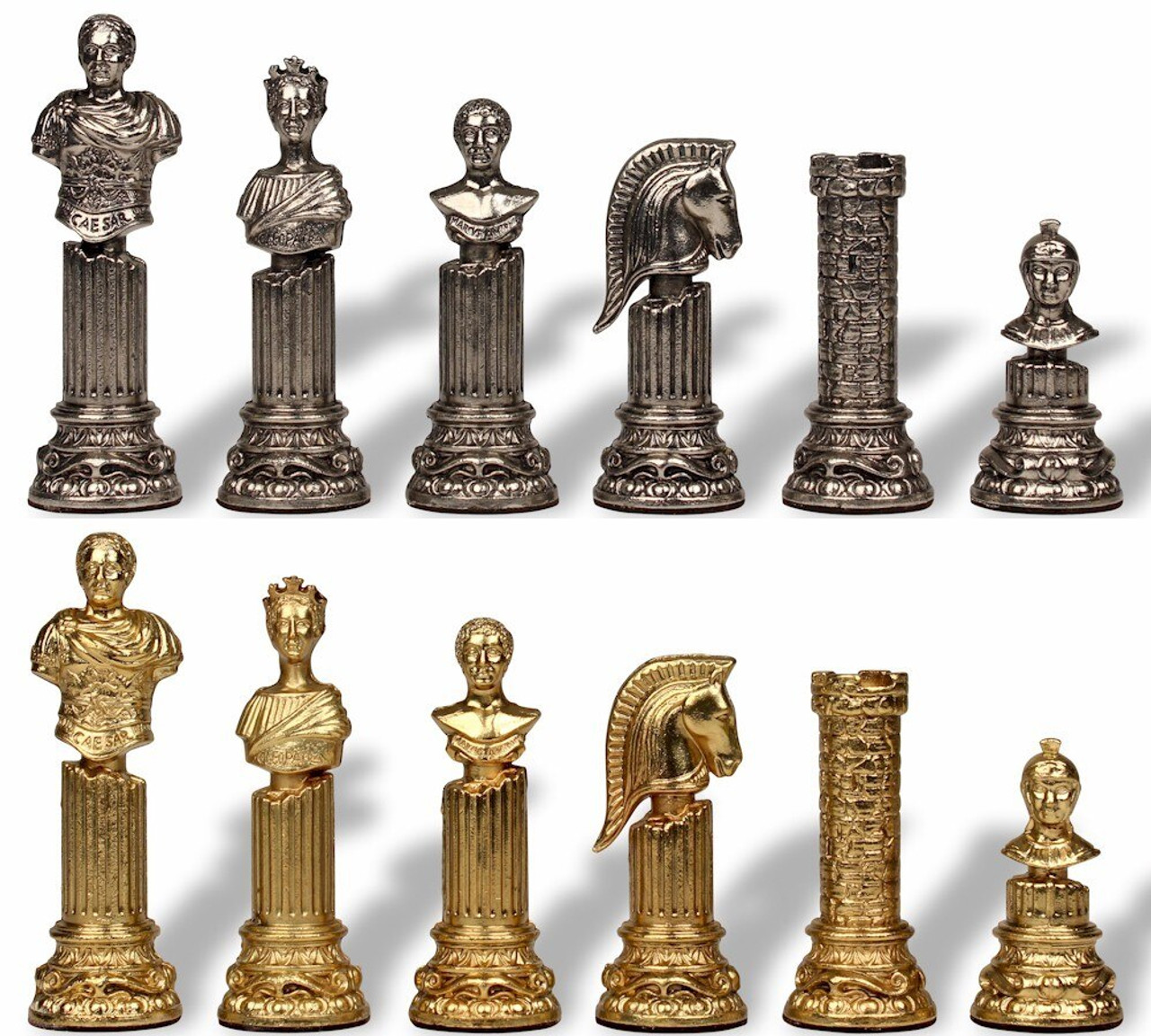 Historical Antique Rome Patterned Chess Set Luxury Chess Set