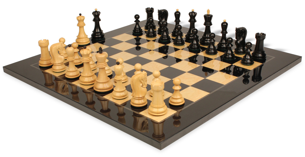 Ebony and Walnut Highclere Luxury Chess Set