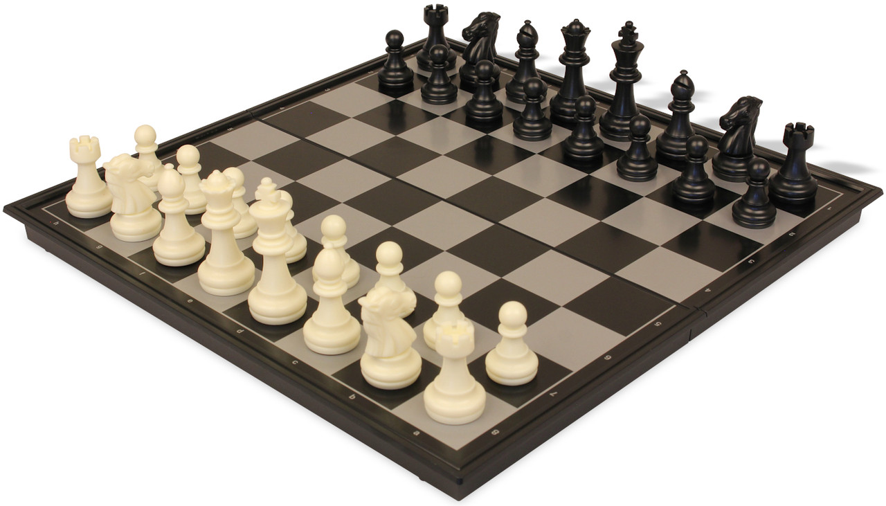 Chess & Checkers Folding Magnetic Travel Set - 12.5