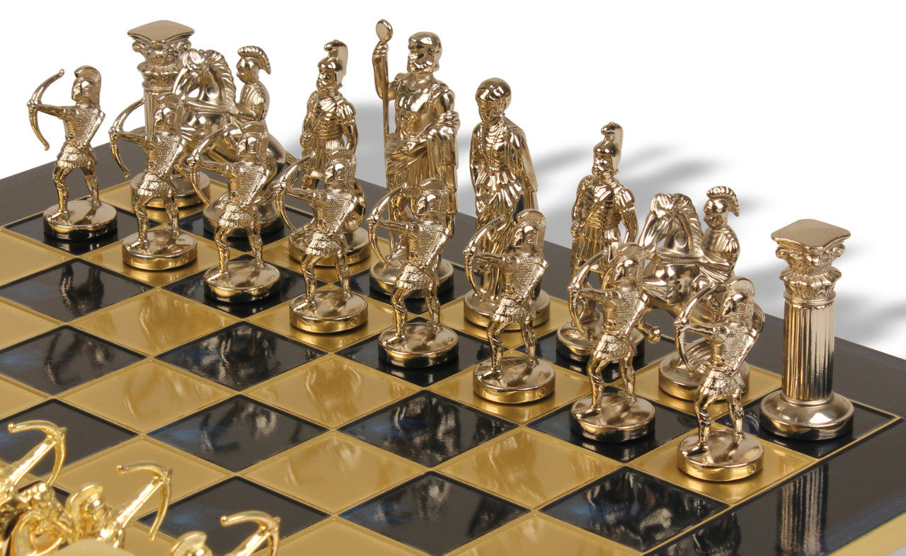 The Manopoulos Archers Luxury Chess Set with Wooden Case