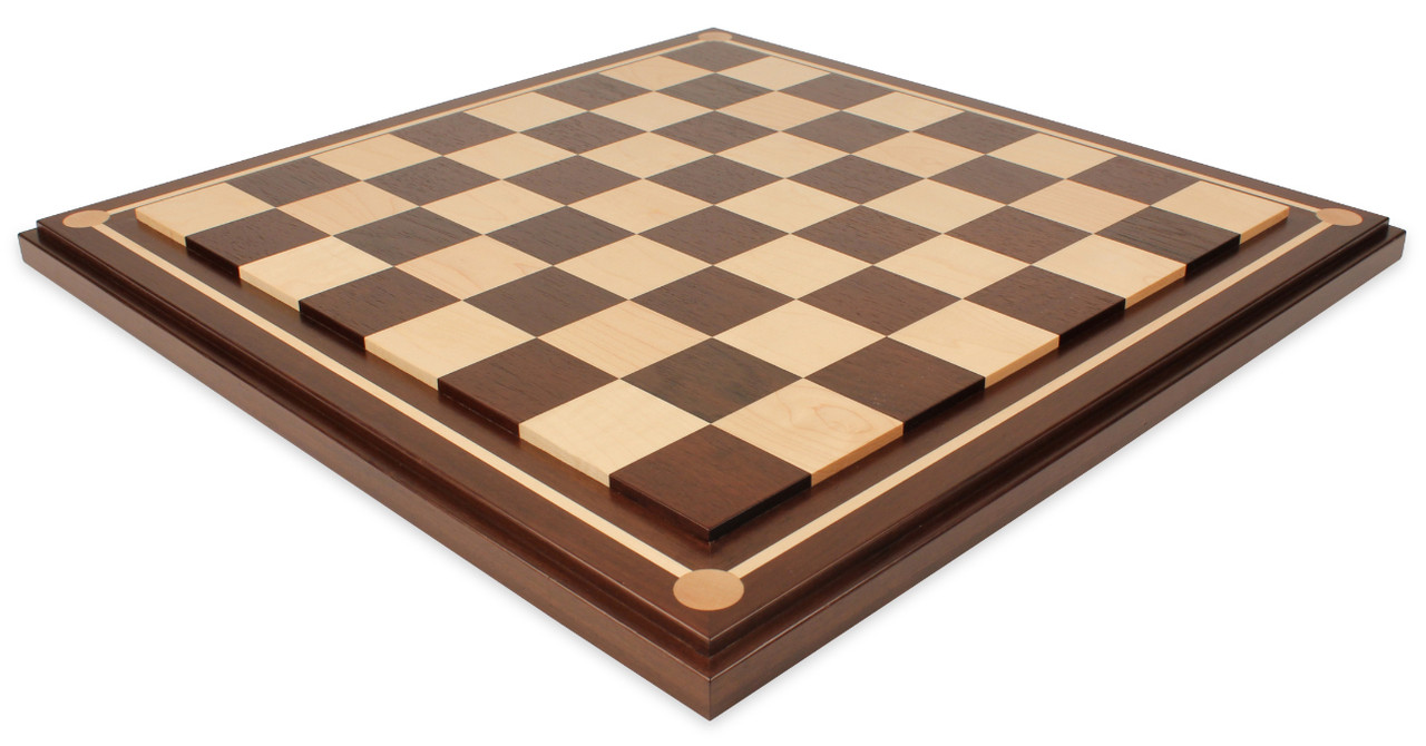 Chess Board – Mission Craft Walnut – 2.25” Squares – The Chess Store