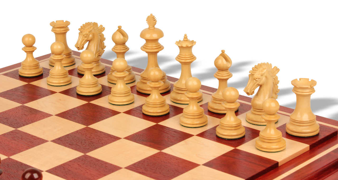 Premium Series solid wood Chess Board Canadian Maple wood & African Padauk