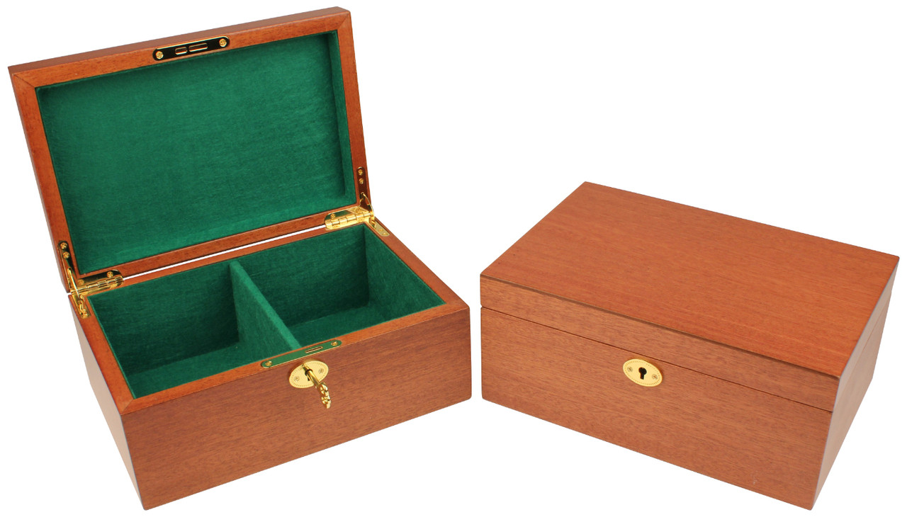 Deluxe Old Club Staunton Chess Set Ebony Boxwood Pieces with Black & Bird's-Eye Maple Chess Case - 3.25 King